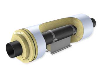 One layer solution with PAROC Pro Lock 140 pipe sections.